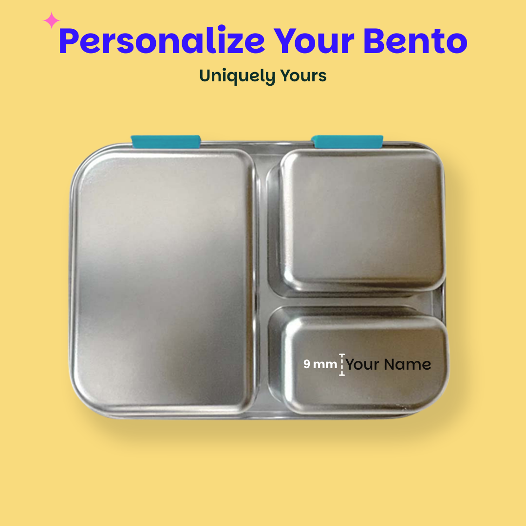 3 Compartment easy open-close Lunchbox - Aqua Mist