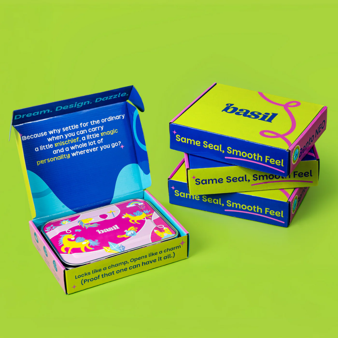 3 Compartment easy open-close Lunchbox - Aqua Mist