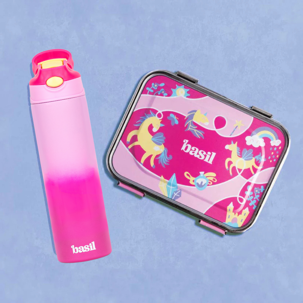 Set of 2: Bento box & 560 ml Sipper - Pixie Dash