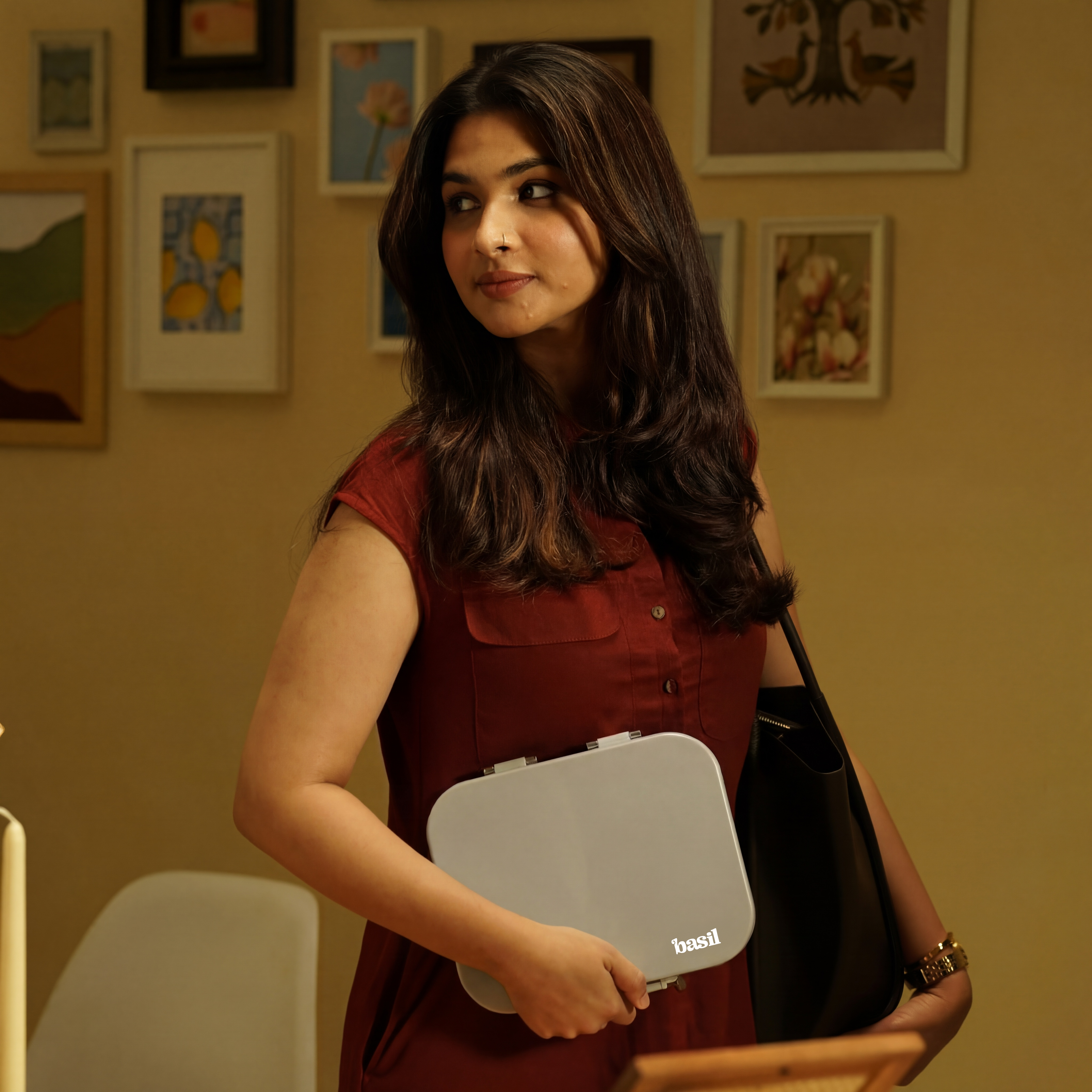 4 Compartment Stainless steel Lunchbox with Mini Box - Classic Grey