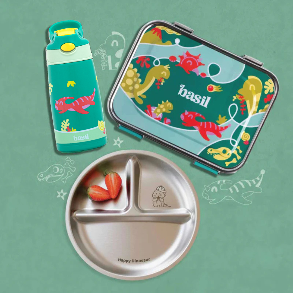 Set of 3: Bento box, Sipper & Plate - Hocus Docus