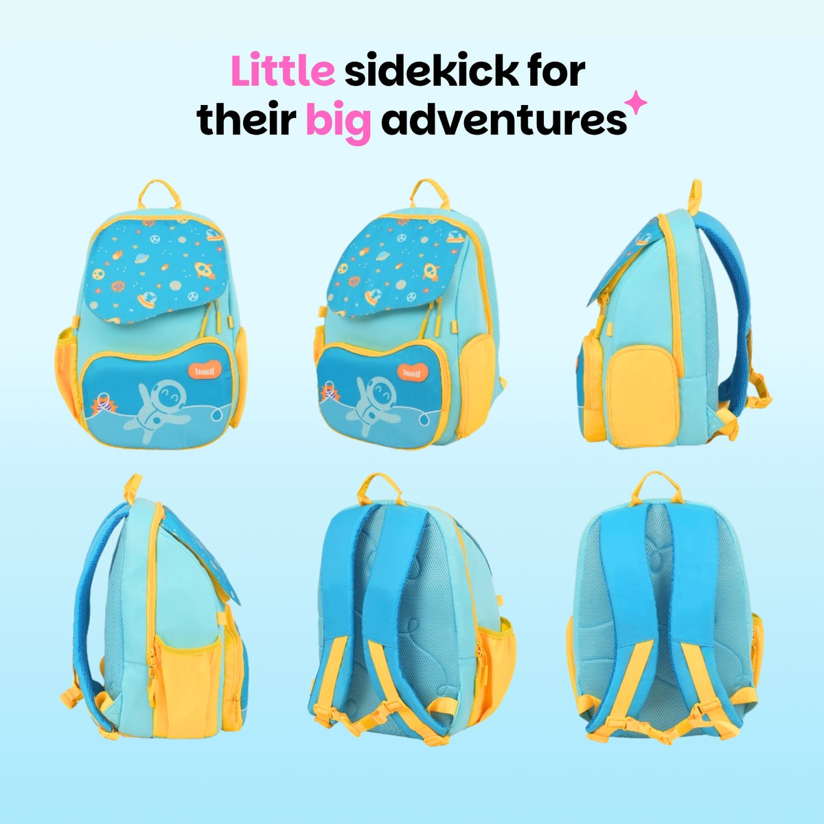 School backpack for Grades 1 to 5 with 4 spacious compartments - Super Swoosh