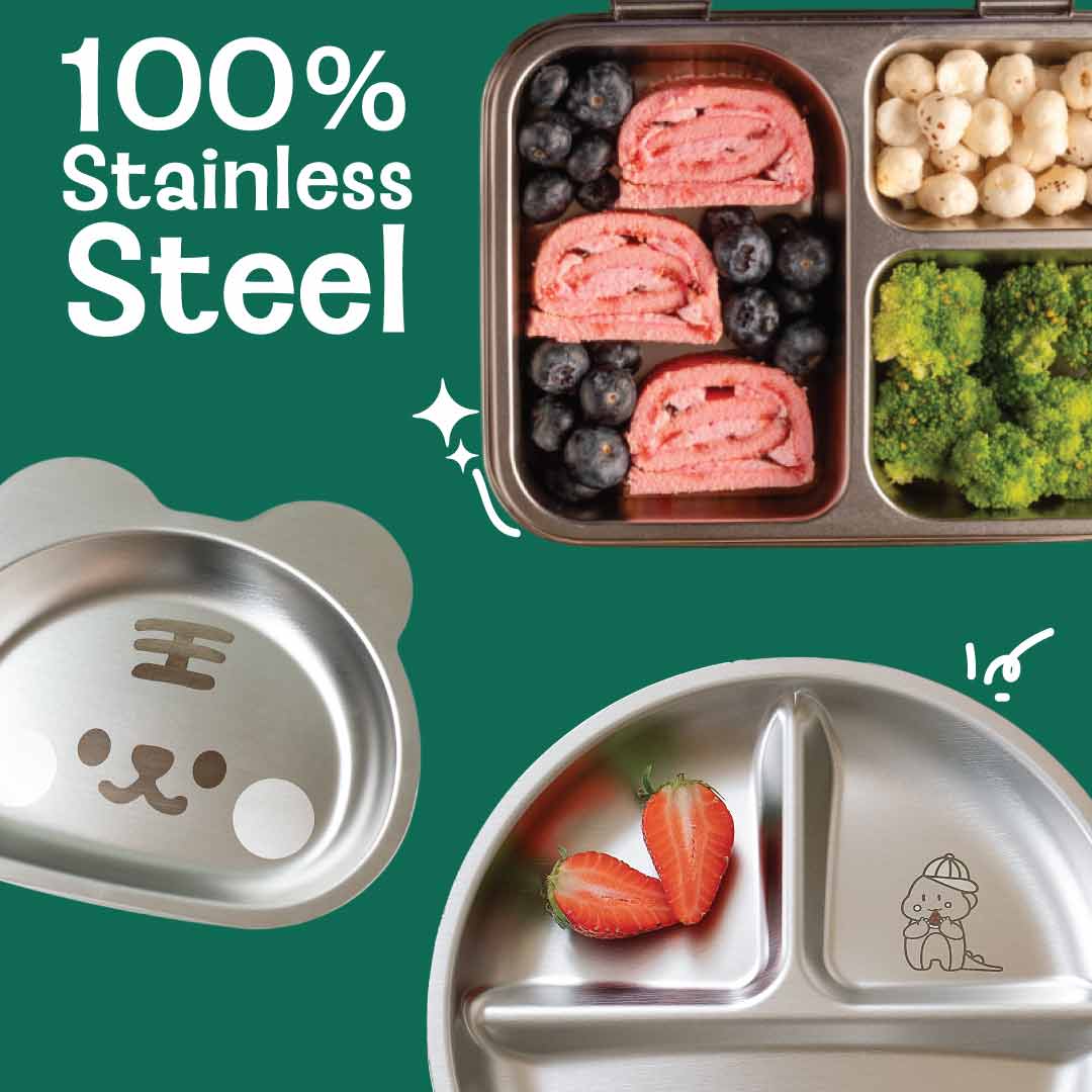 Set of 3: Bento box & 2 Plates - Cloud Hopper