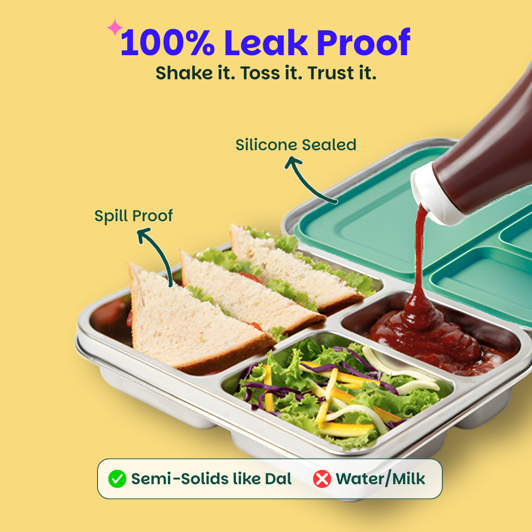 3 Compartment Stainless steel Lunchbox - Hocus Docus