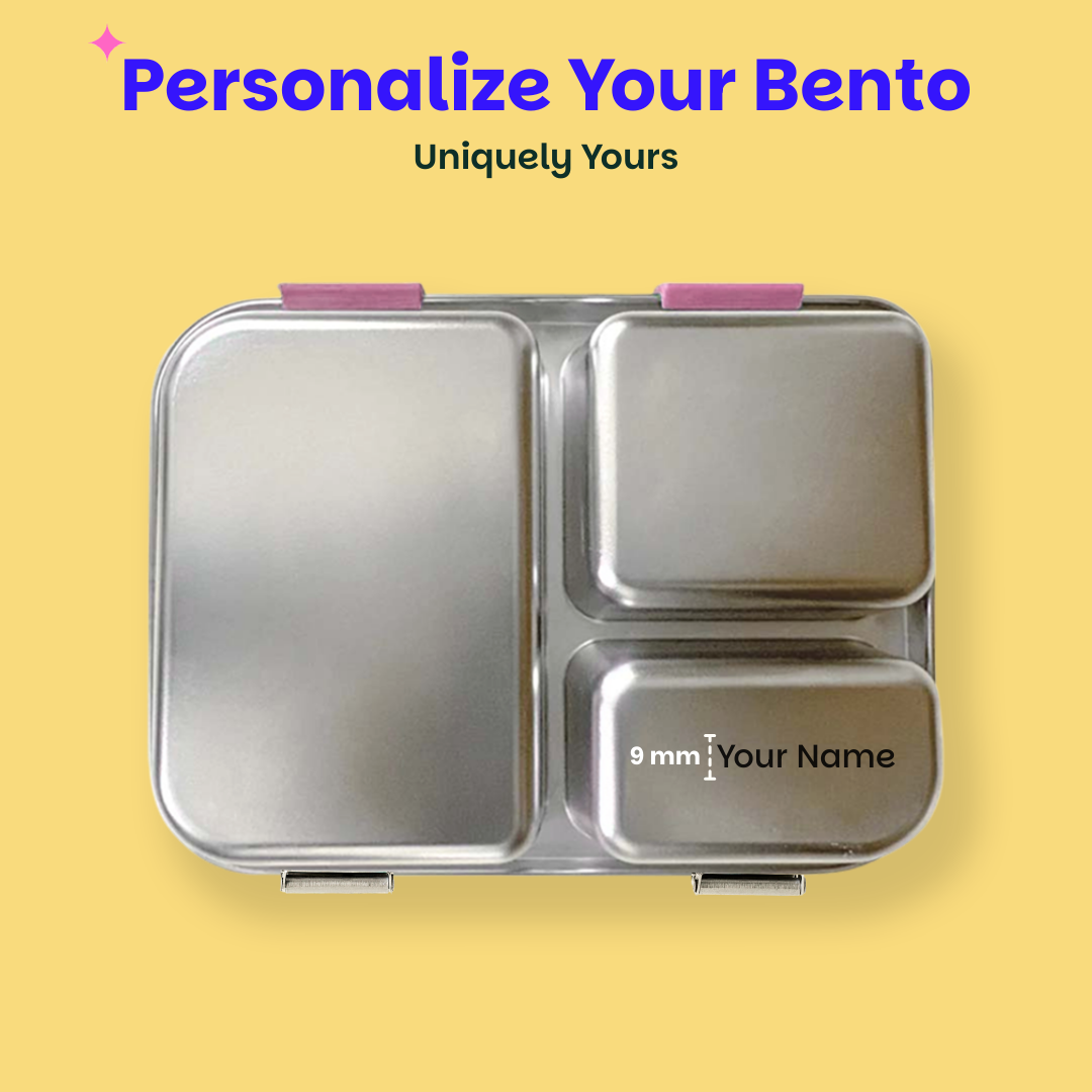 3 Compartment Stainless steel Lunchbox - Pixie Dash