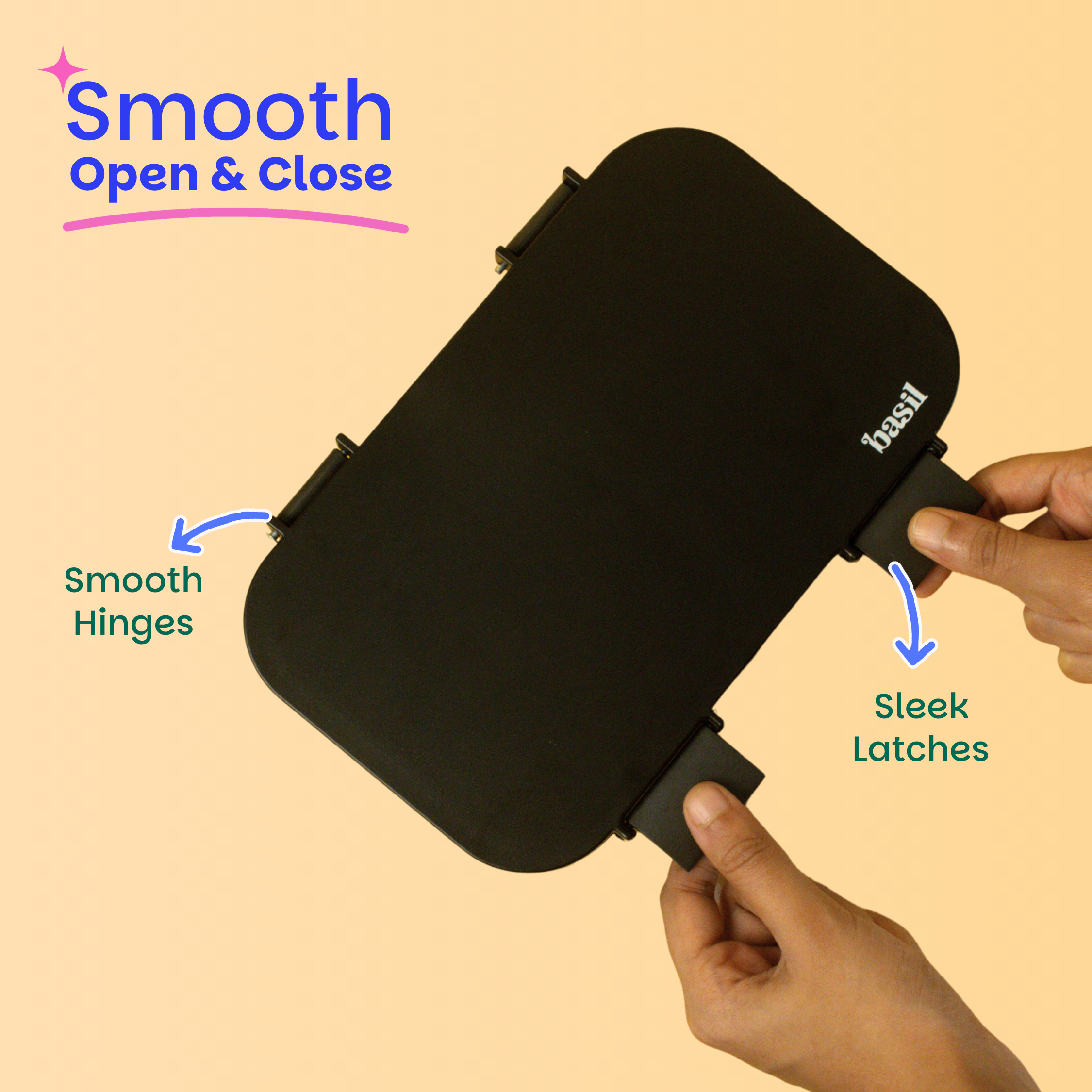 2 Compartment Stainless steel Lunchbox with Plastic Lid - Frosted Flurry