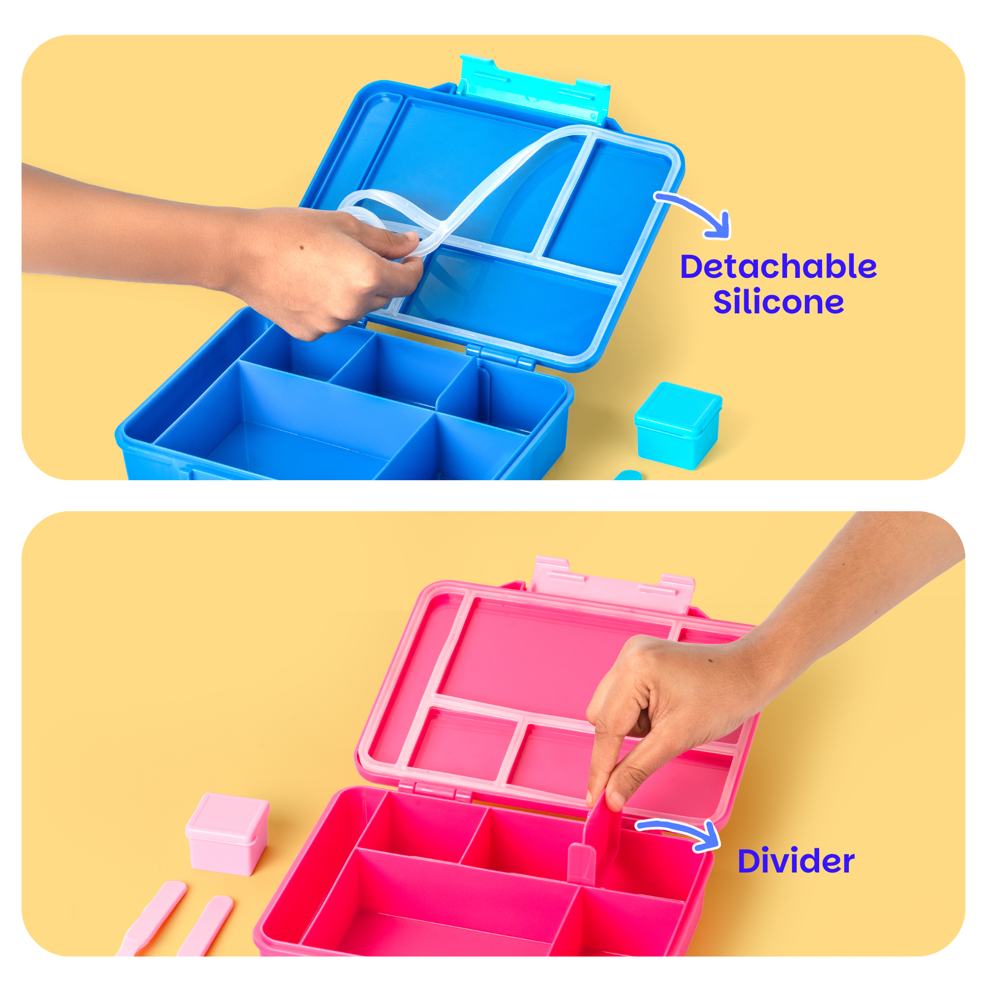 5 Compartment BPA Free Lunchbox - Super Swoosh