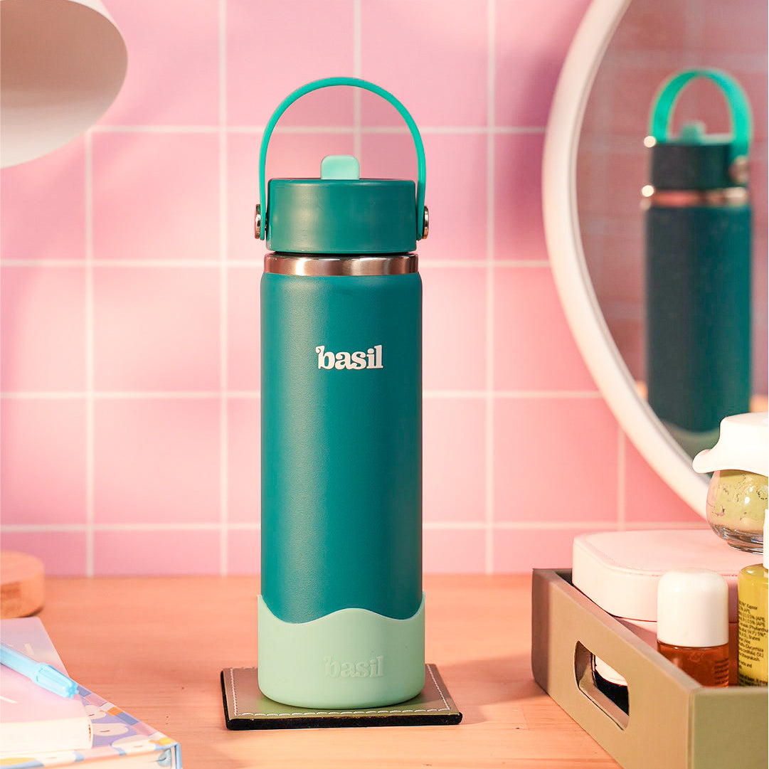 School Combo- Set of Water Bottle and Lunch Box Jade