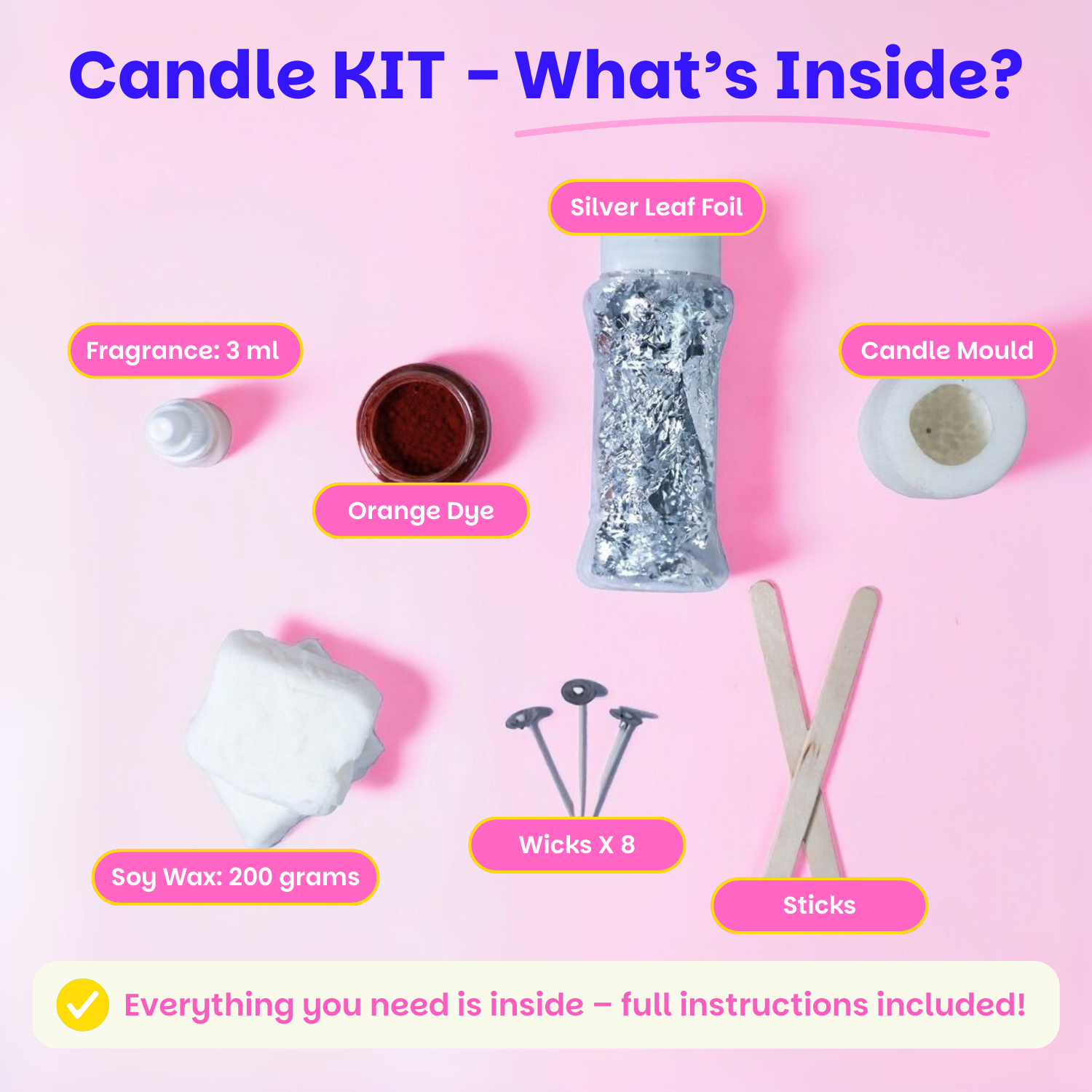 Ganesha Ladoo Candle Making Kit - Pixie Edition