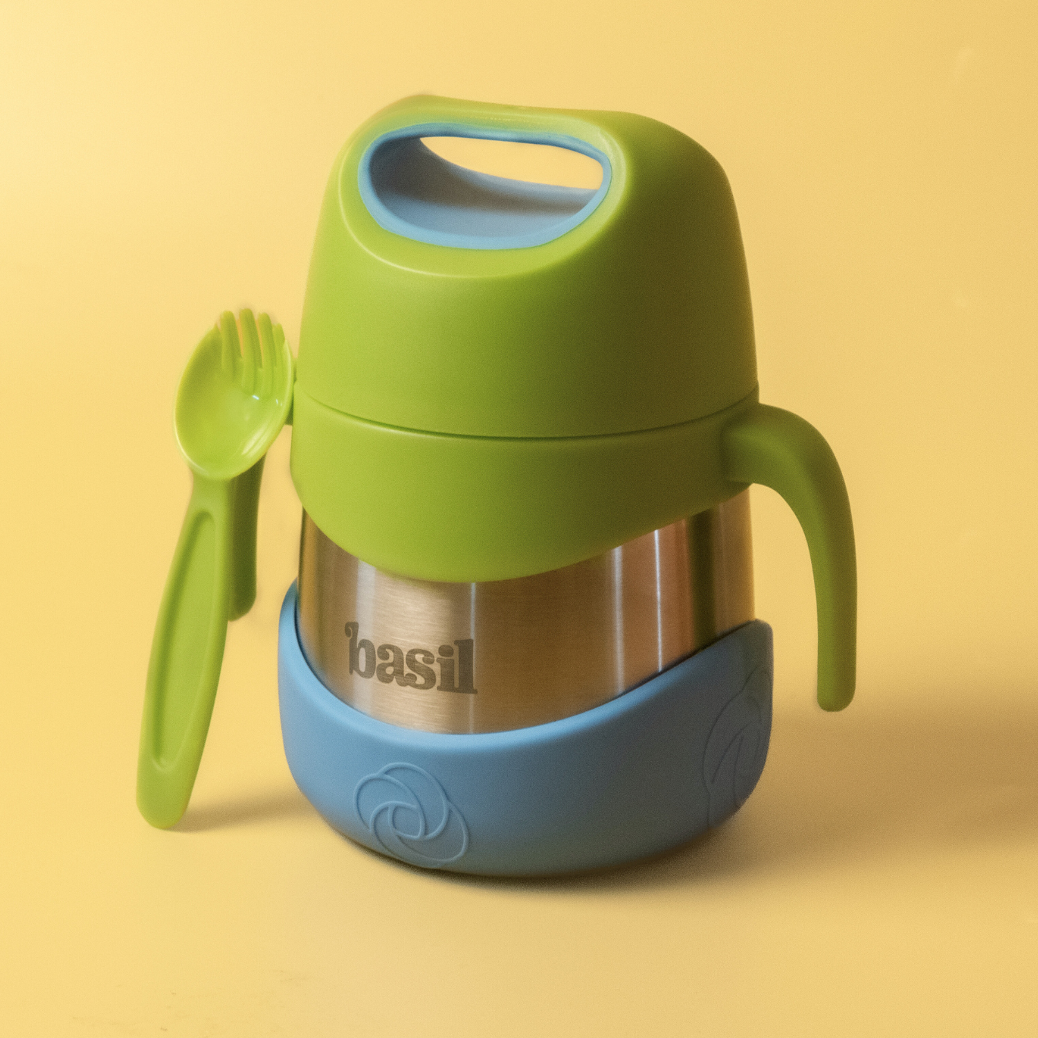 Insulated Jar with Carry handle & Spork - Blueberry