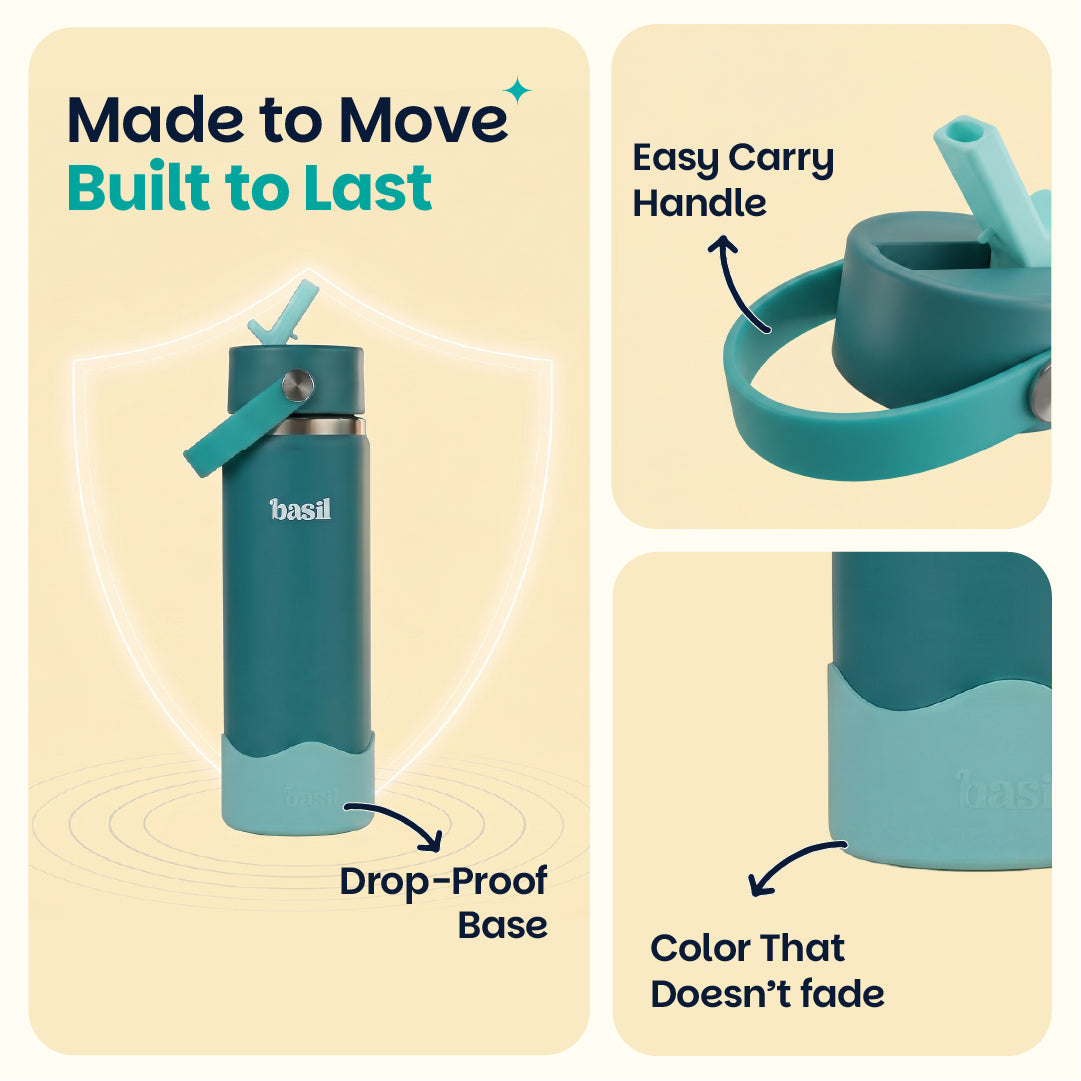 Insulated Stainless steel Sipper with Carry Handle - Classic Jade