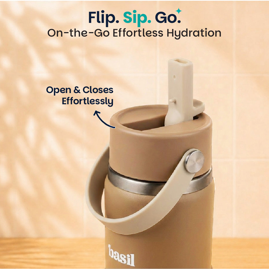 Insulated Stainless steel Sipper with Carry Handle - Classic Dune