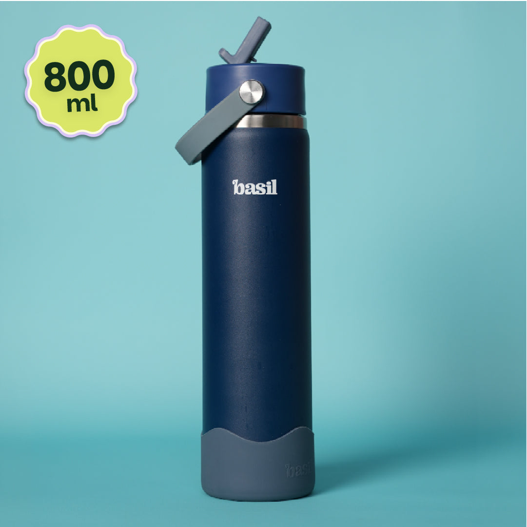 Insulated Stainless steel Sipper with Carry Handle - Classic Navy