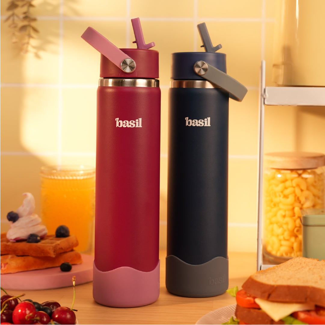 Insulated Stainless steel Sipper with Carry Handle - Classic Navy