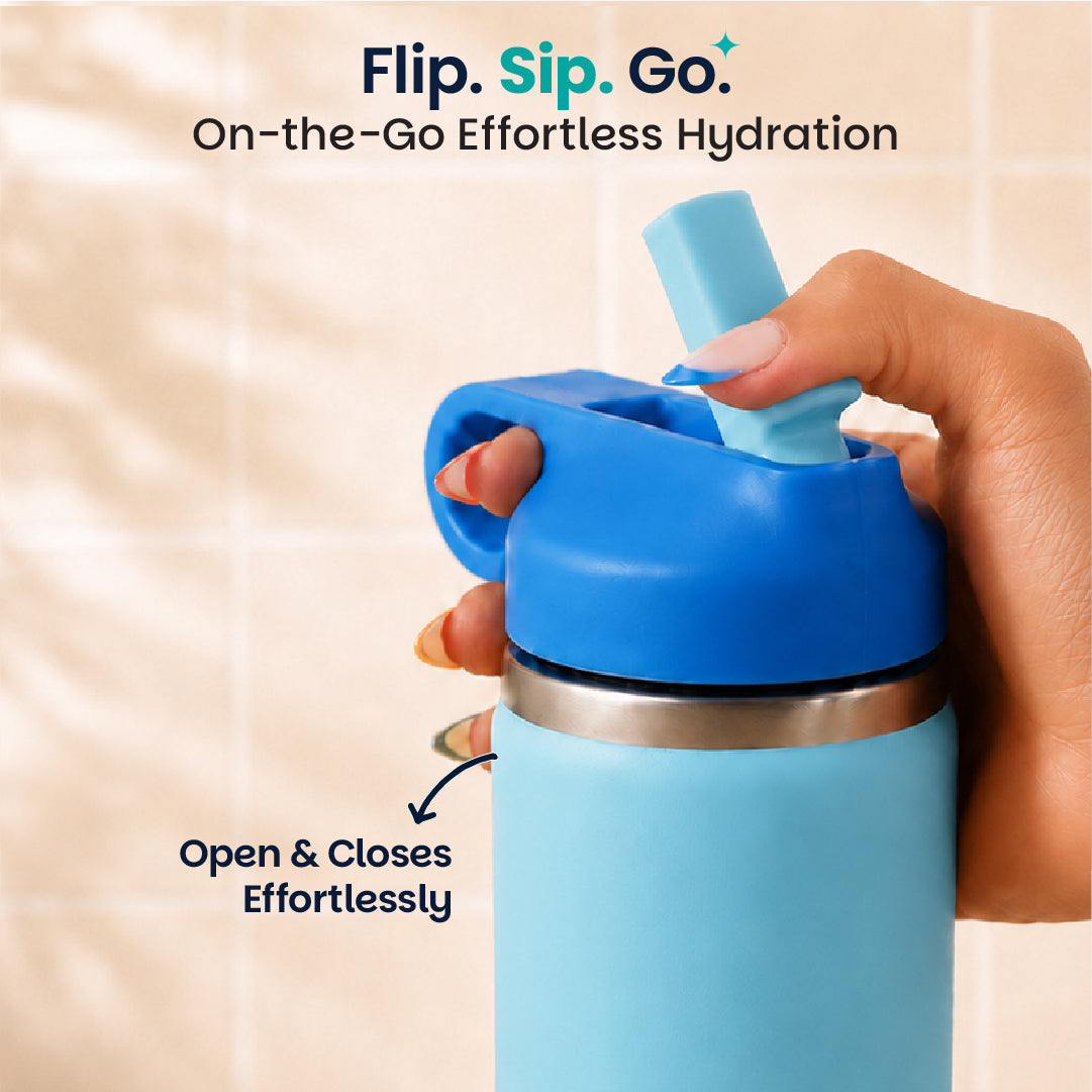 Insulated Stainless steel Sipper with Loop Handle - Glacier