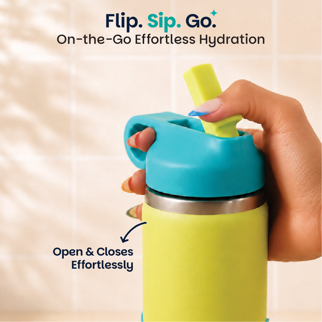 Insulated Stainless steel Sipper with Loop Handle- Lagoon