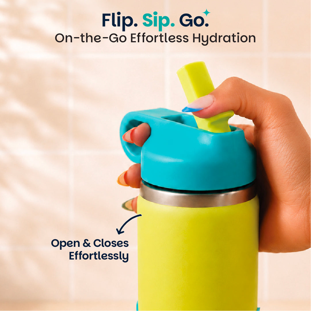 Insulated Stainless steel Sipper with Loop Handle- Lagoon