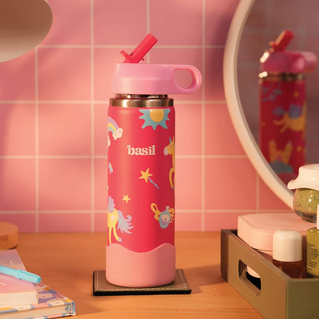 Insulated Stainless steel Sipper with Loop Handle- Pixie Dash