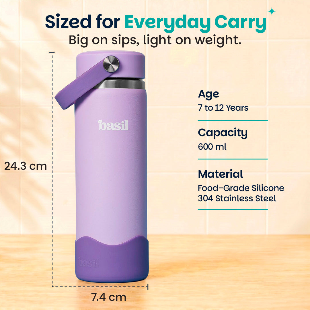 Insulated Stainless steel bottle with Carry Handle - Classic Lilac