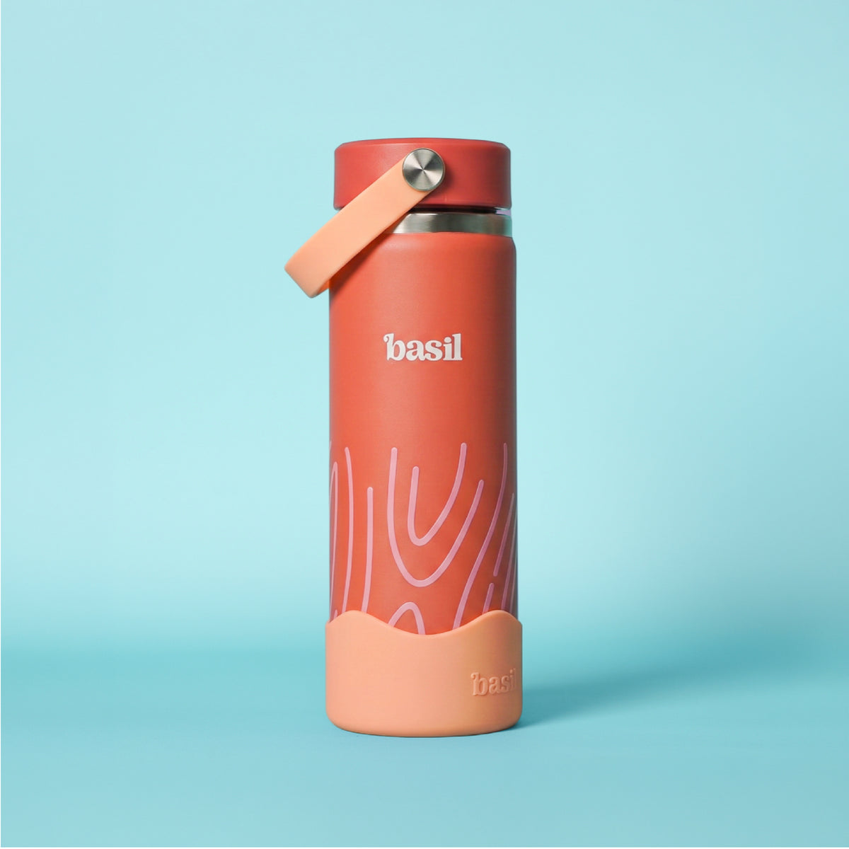 Hydrarush 600 ml Wide-Mouth Bottle - Coral Swirl