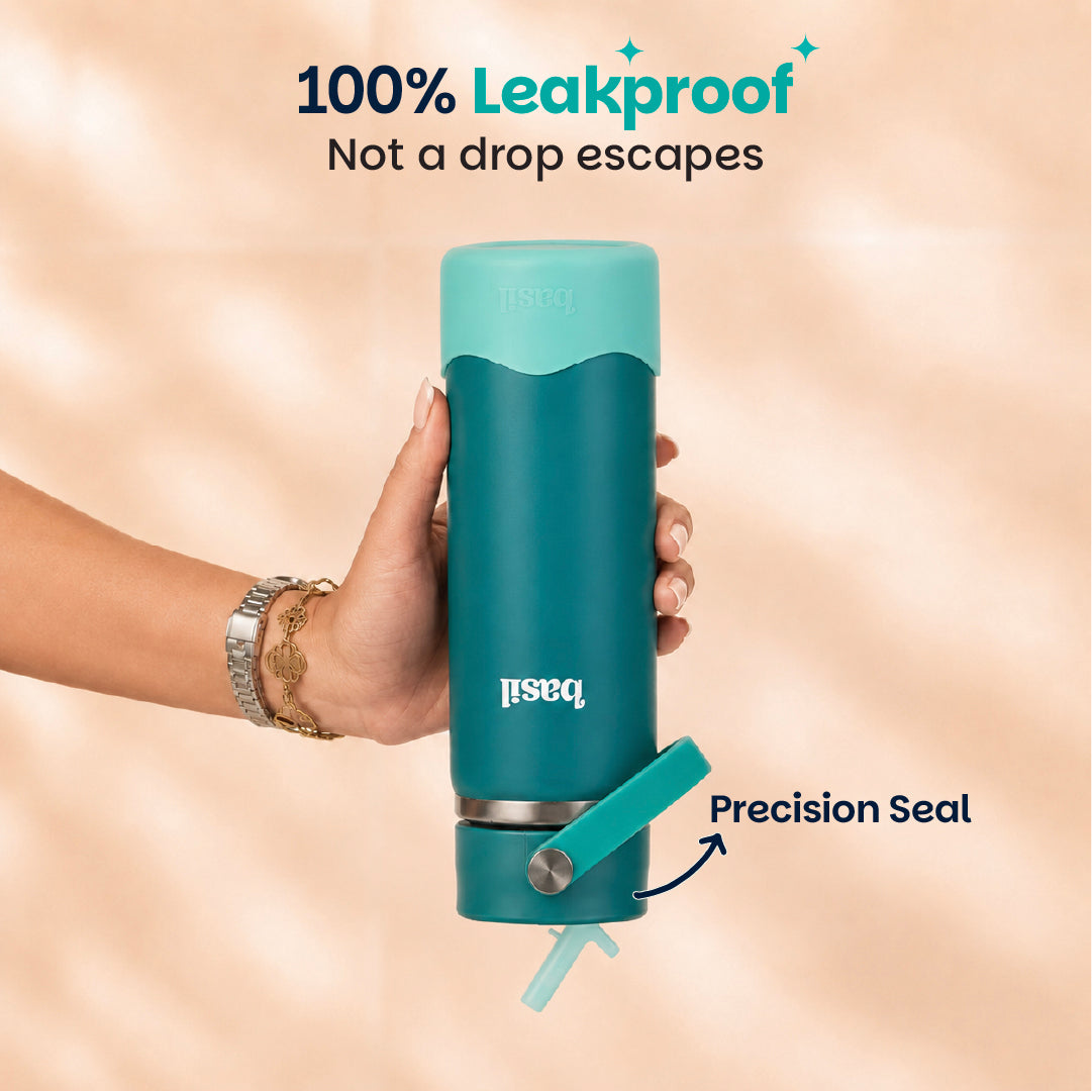 Insulated Stainless steel Sipper with Carry Handle - Classic Jade
