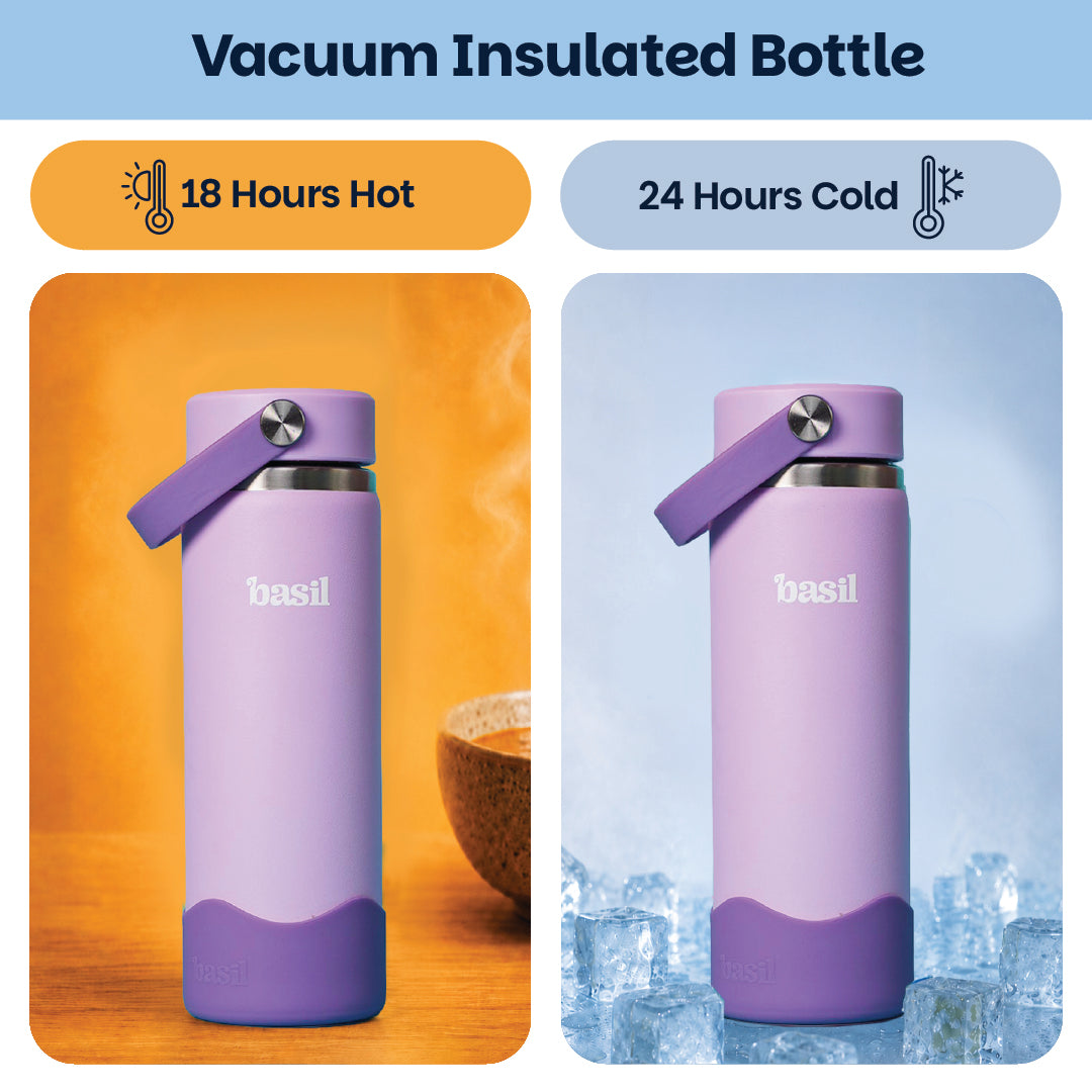 Insulated Stainless steel bottle with Carry Handle - Classic Lilac