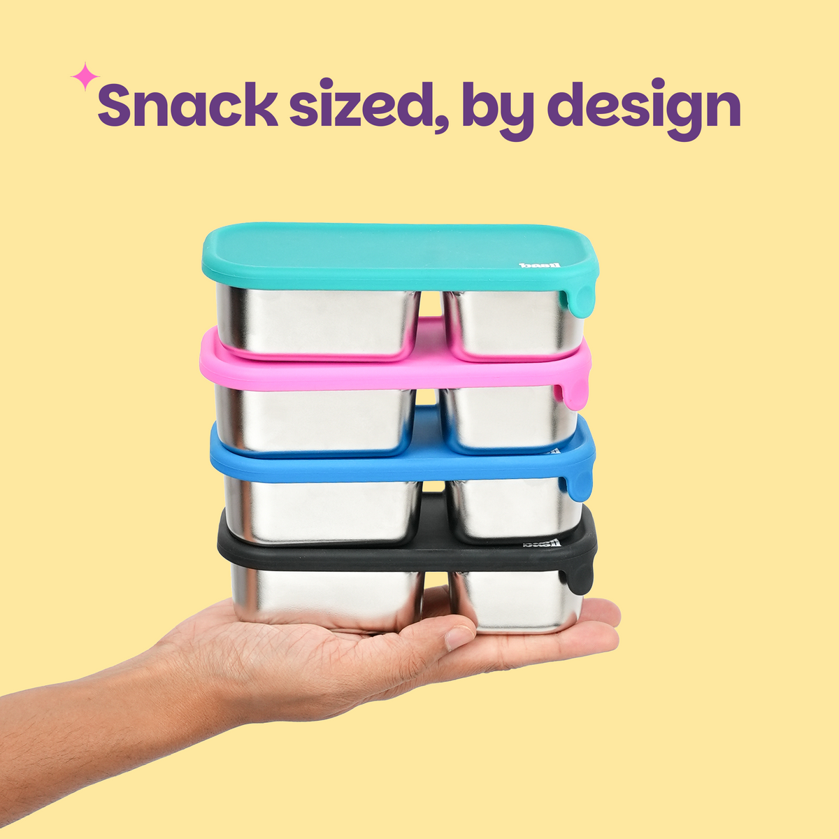 Pickle Dip 2 Section Container - Classic Green