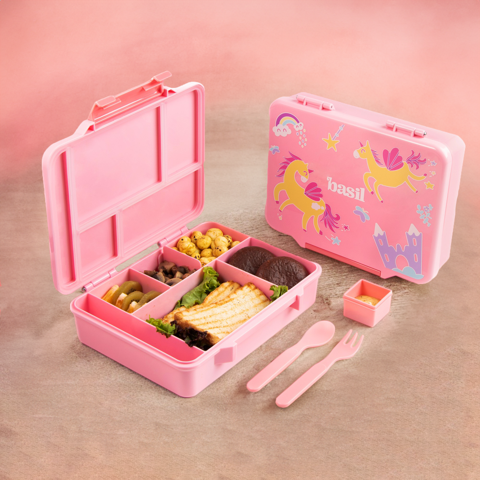 5 Compartment BPA Free Bento box - Pixie Dash