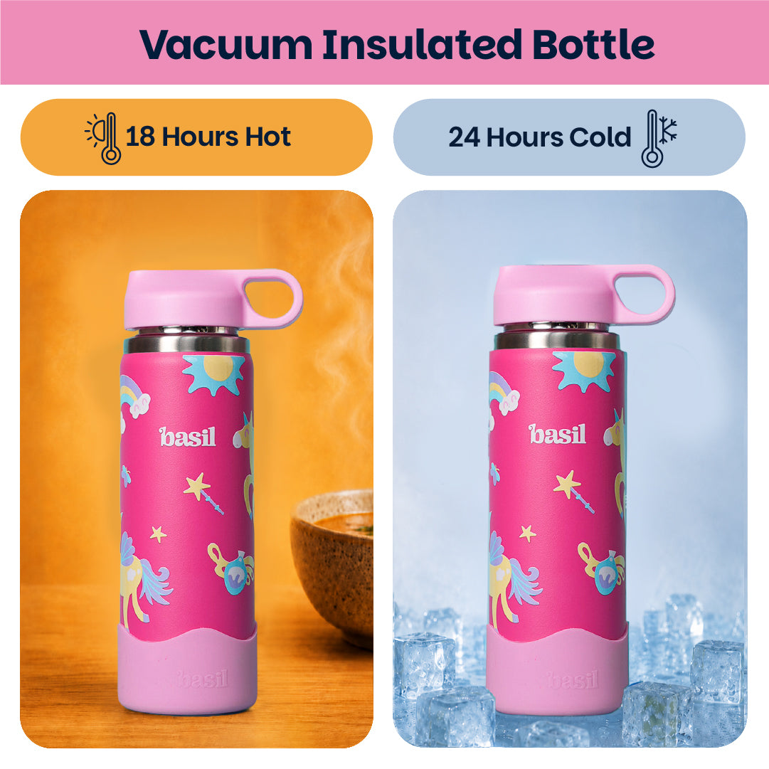 School Combo- Set of Water Bottle and Lunch Box Pixie Dash