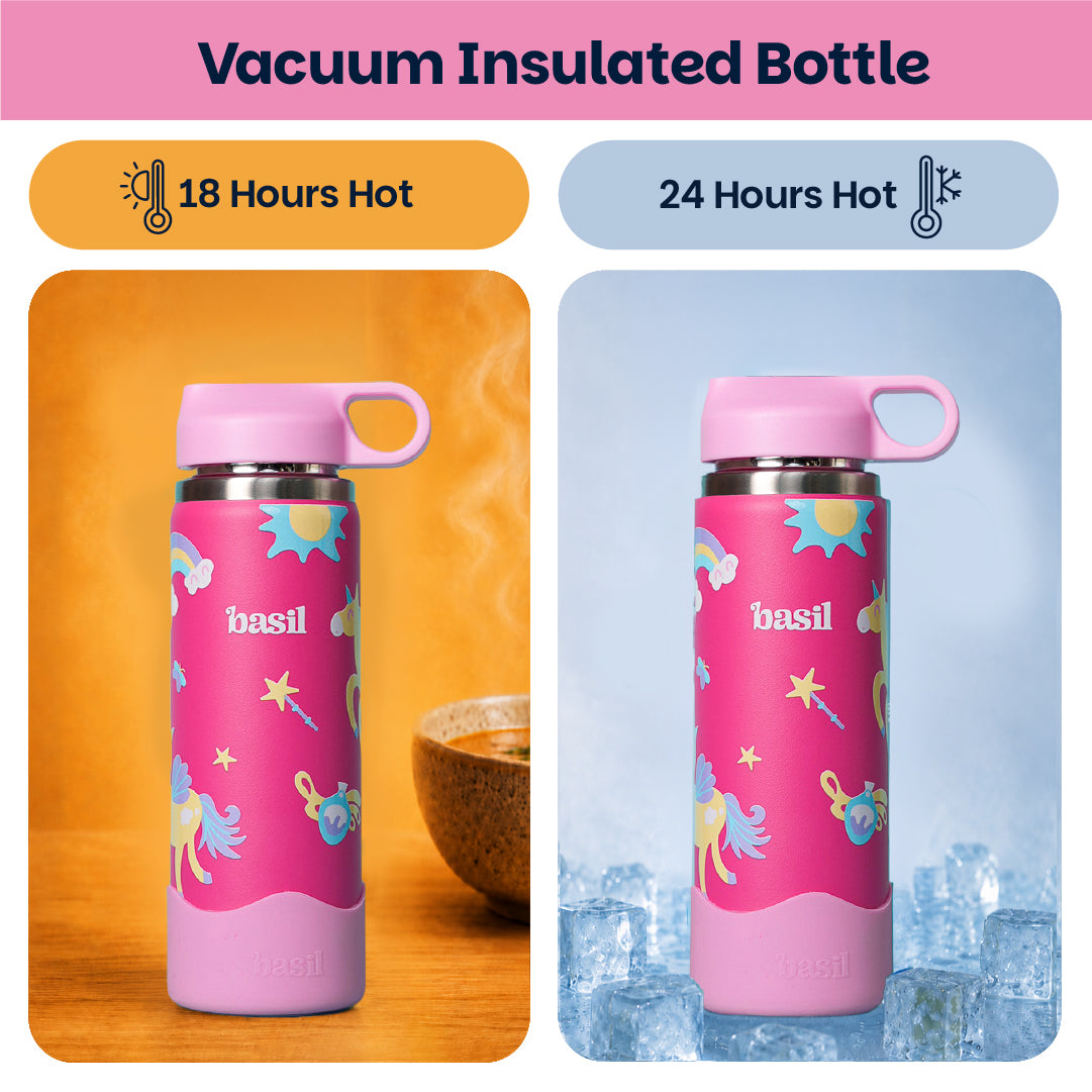 School Combo- Set of Water Bottle and Lunch Box Pixie Dash