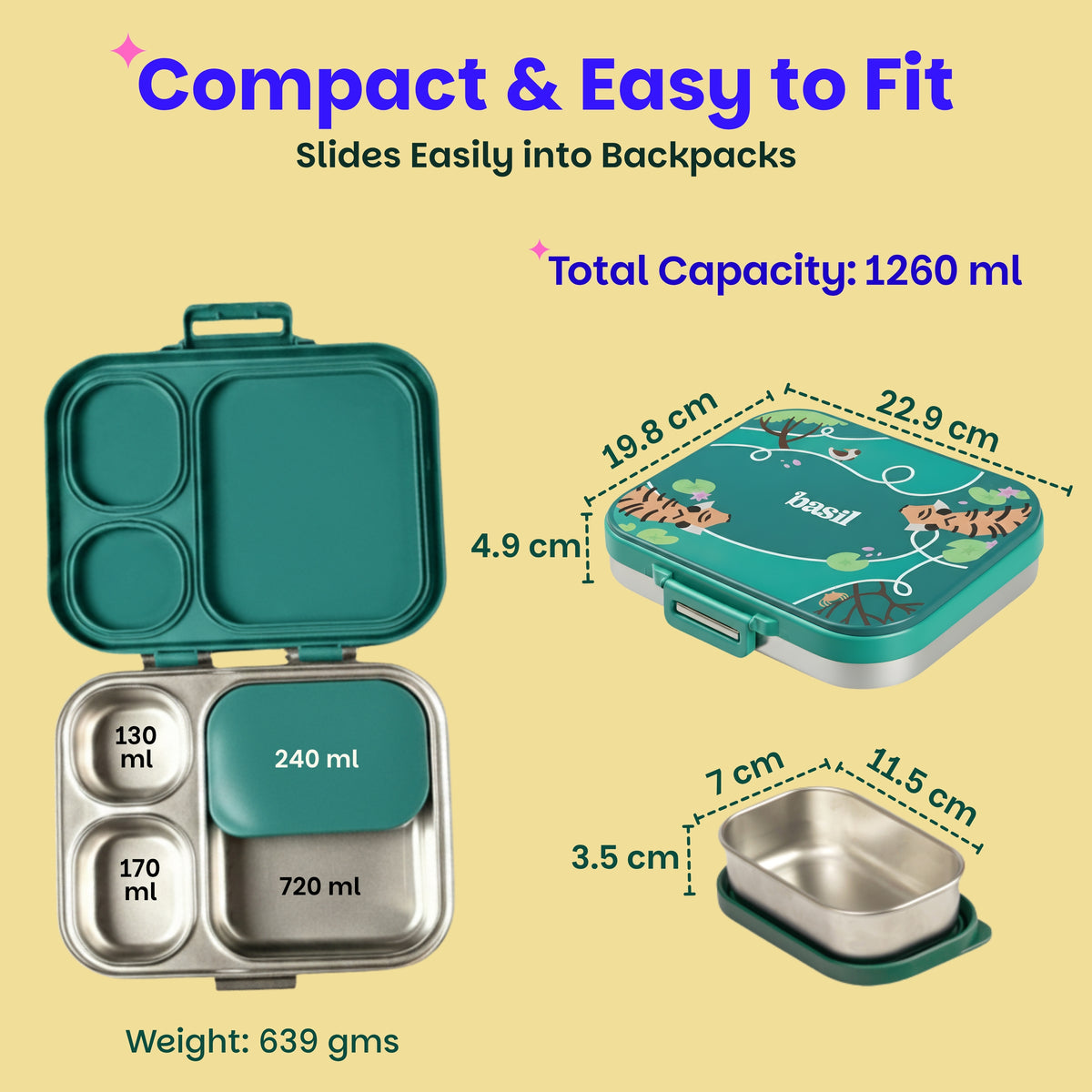 Bento Quad+ Lunch Box - Bengal Bagh