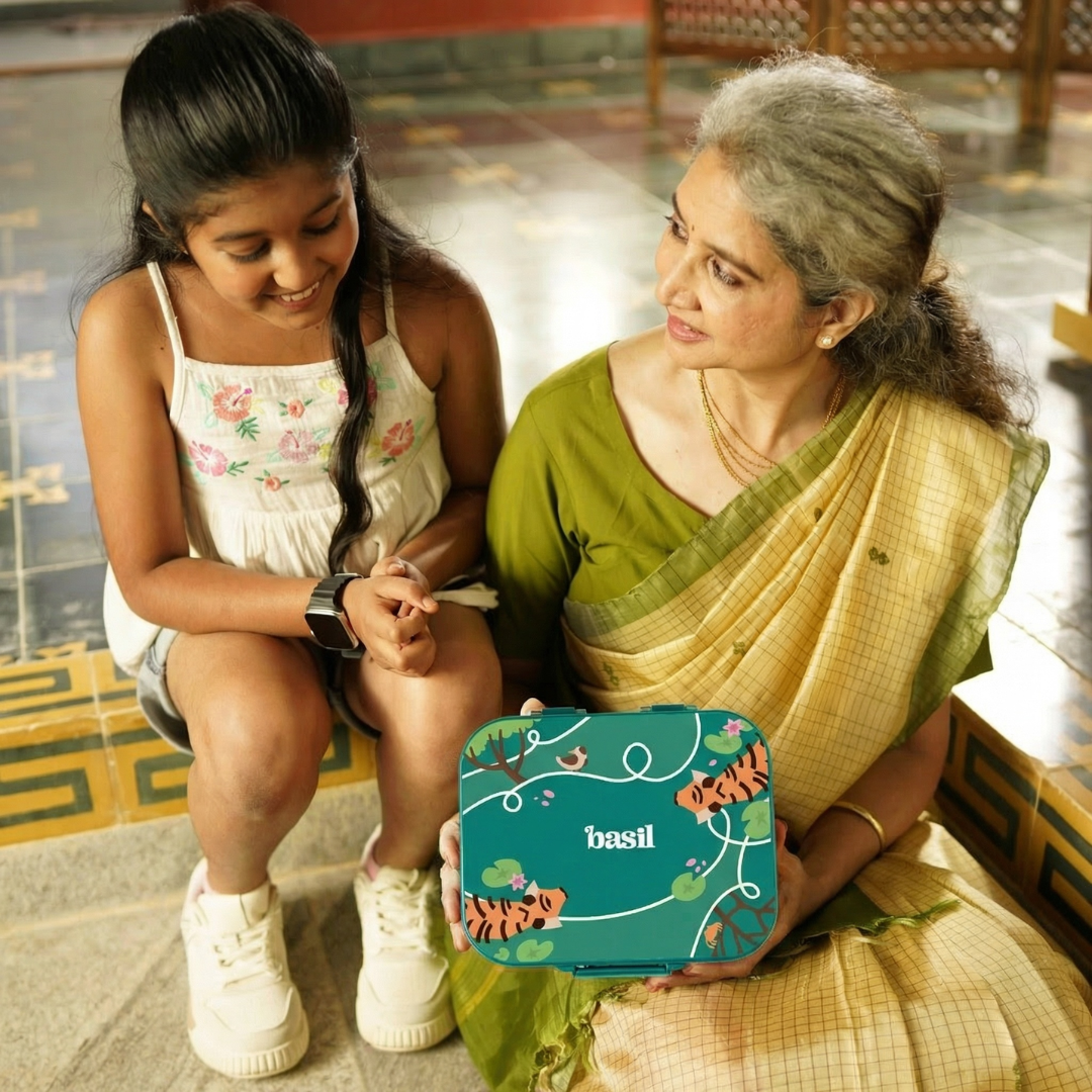 3+1 Compartment Stainless steel Lunchbox with Mini Box - Bengal Bagh