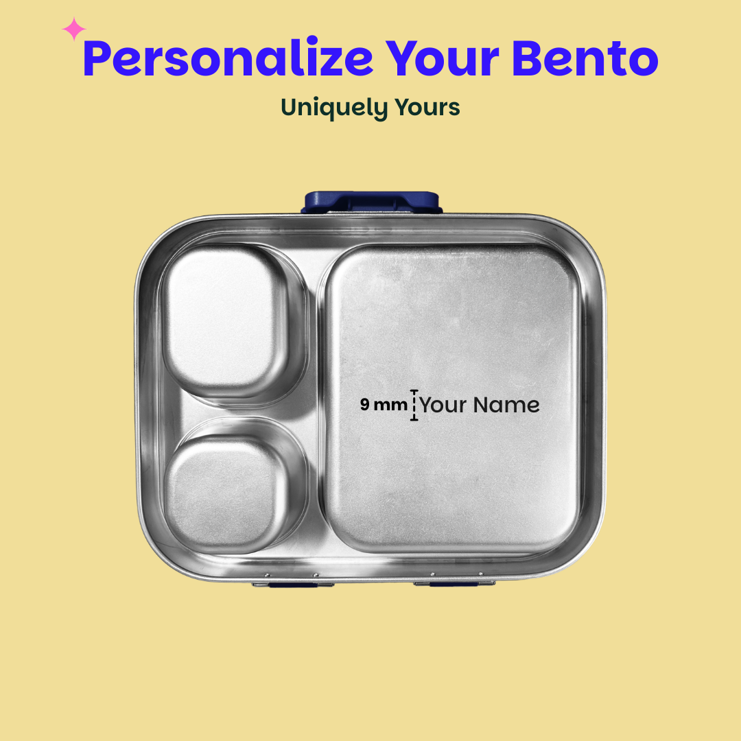 3+1 Compartment Stainless steel Lunchbox with Mini Box - Indigo Zen