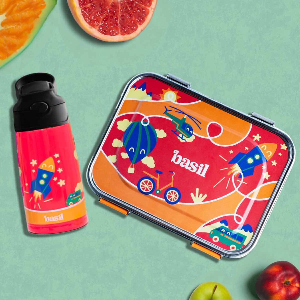 Set of 2: Bento box & 430 ml Sipper - Cloud Hopper