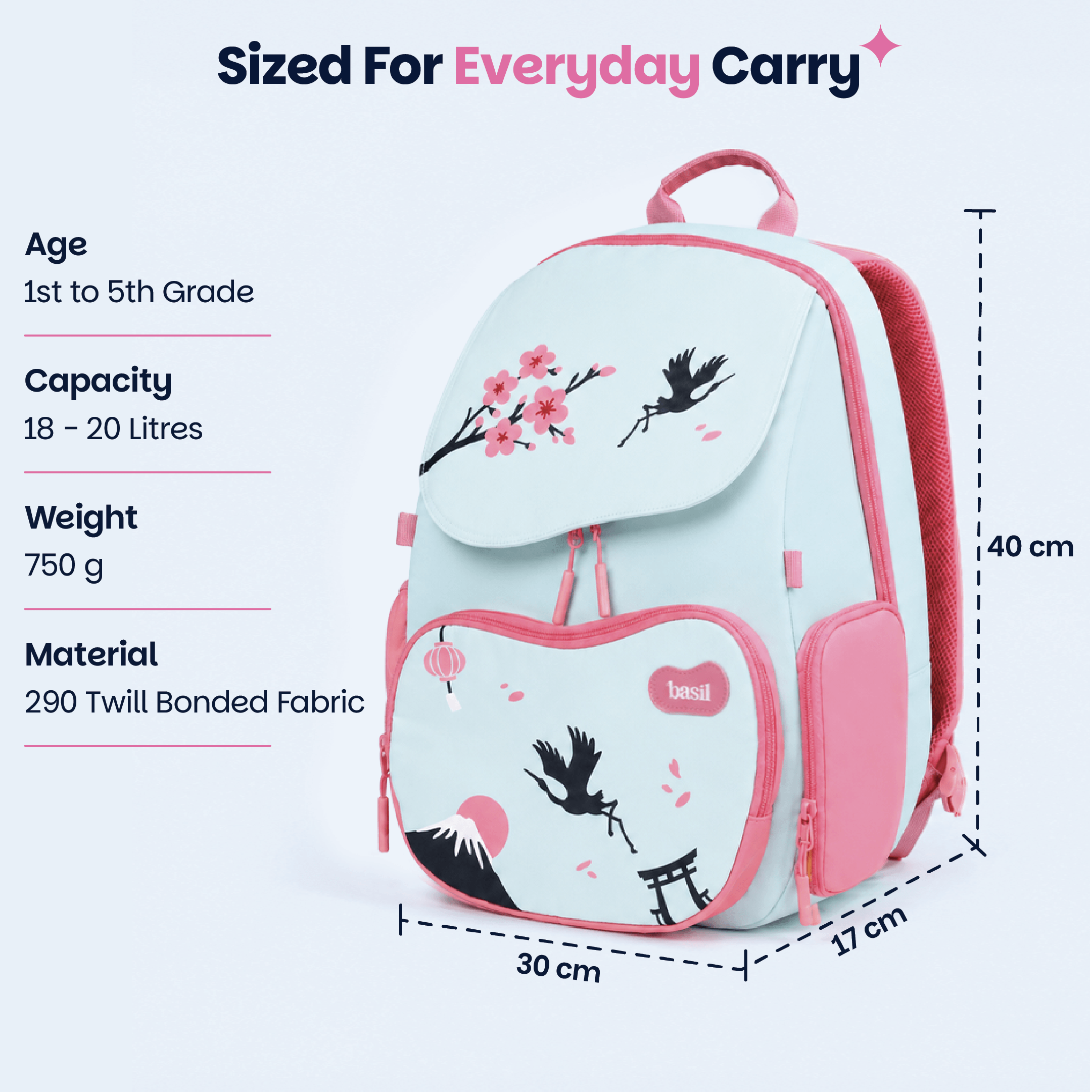 School Combo - Set of Bag & Lunchbox Sakura Bloom