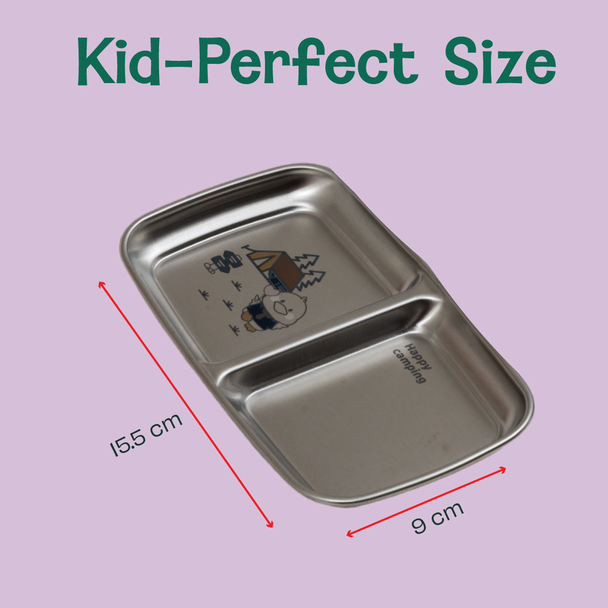 2 Compartment Snack Dip Plate - Tiger