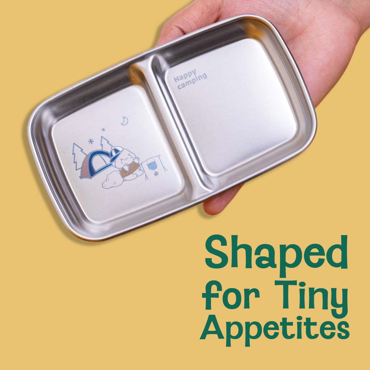 2 Compartment Snack Dip Plate - Tiger