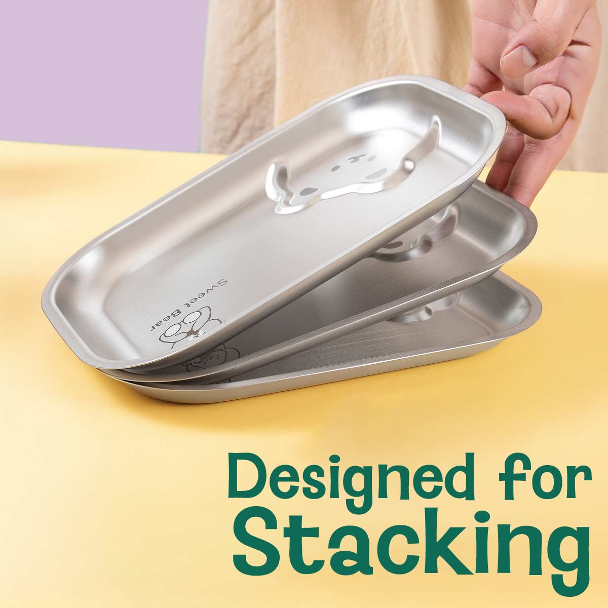 Stainless steel Funky Snack Plate - Tiger