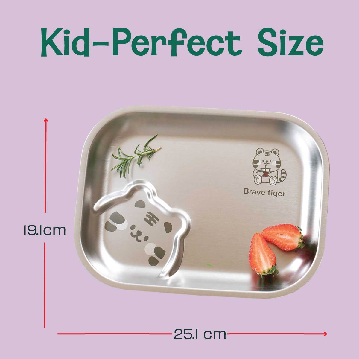 Stainless steel Funky Snack Plate - Tiger
