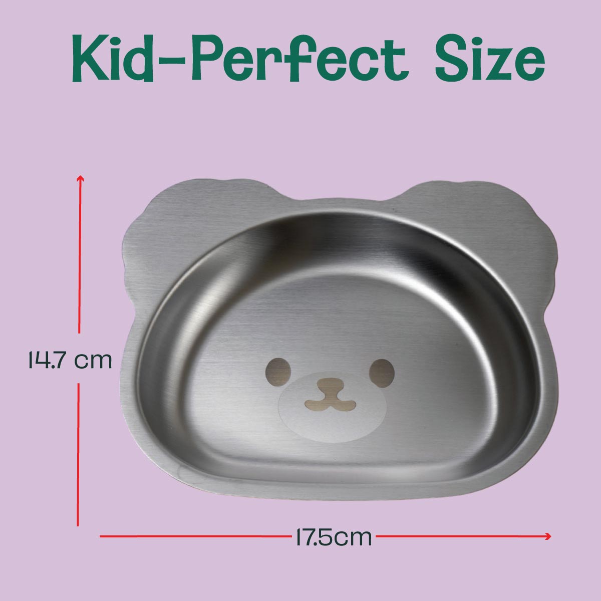 Stainless steel Tot Plate - Bear