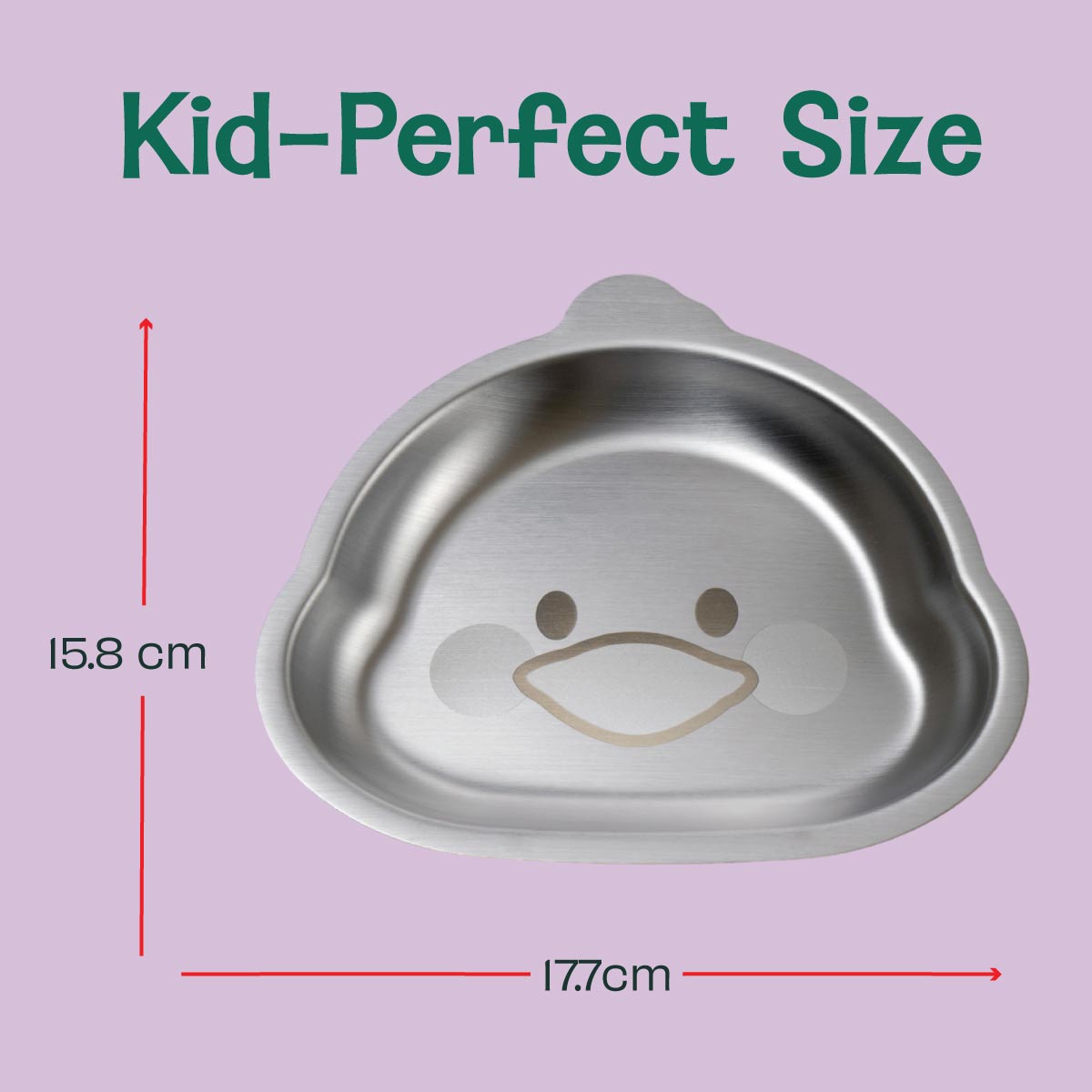 Stainless steel Tot Plate - Duck
