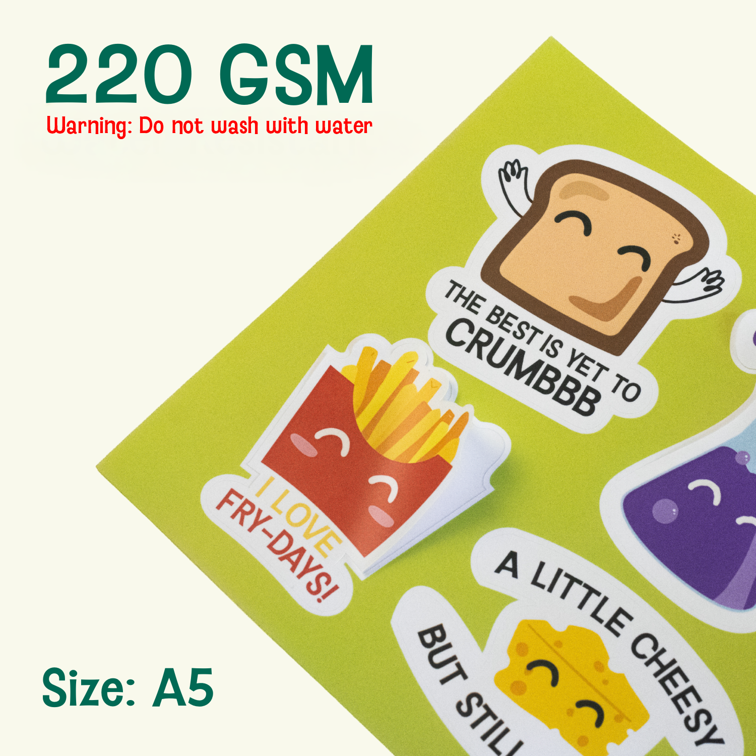 220 GSM Sticker sheet - A5