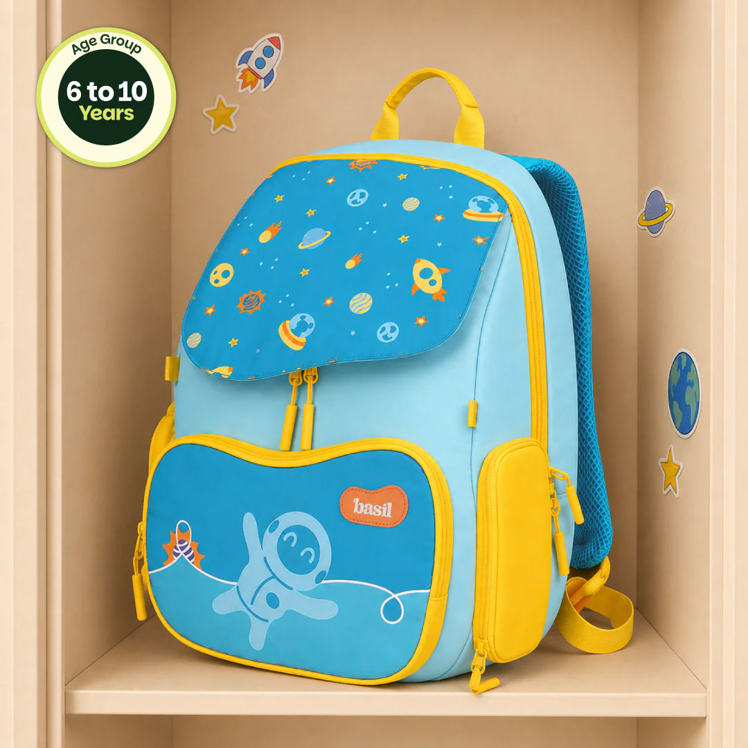 School backpack for Grades 1 to 5 with 4 spacious compartments - Super Swoosh