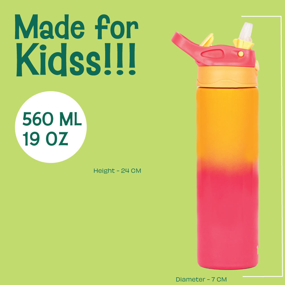 560 ml Insulated Stainless steel Sipper - Orange Blaze