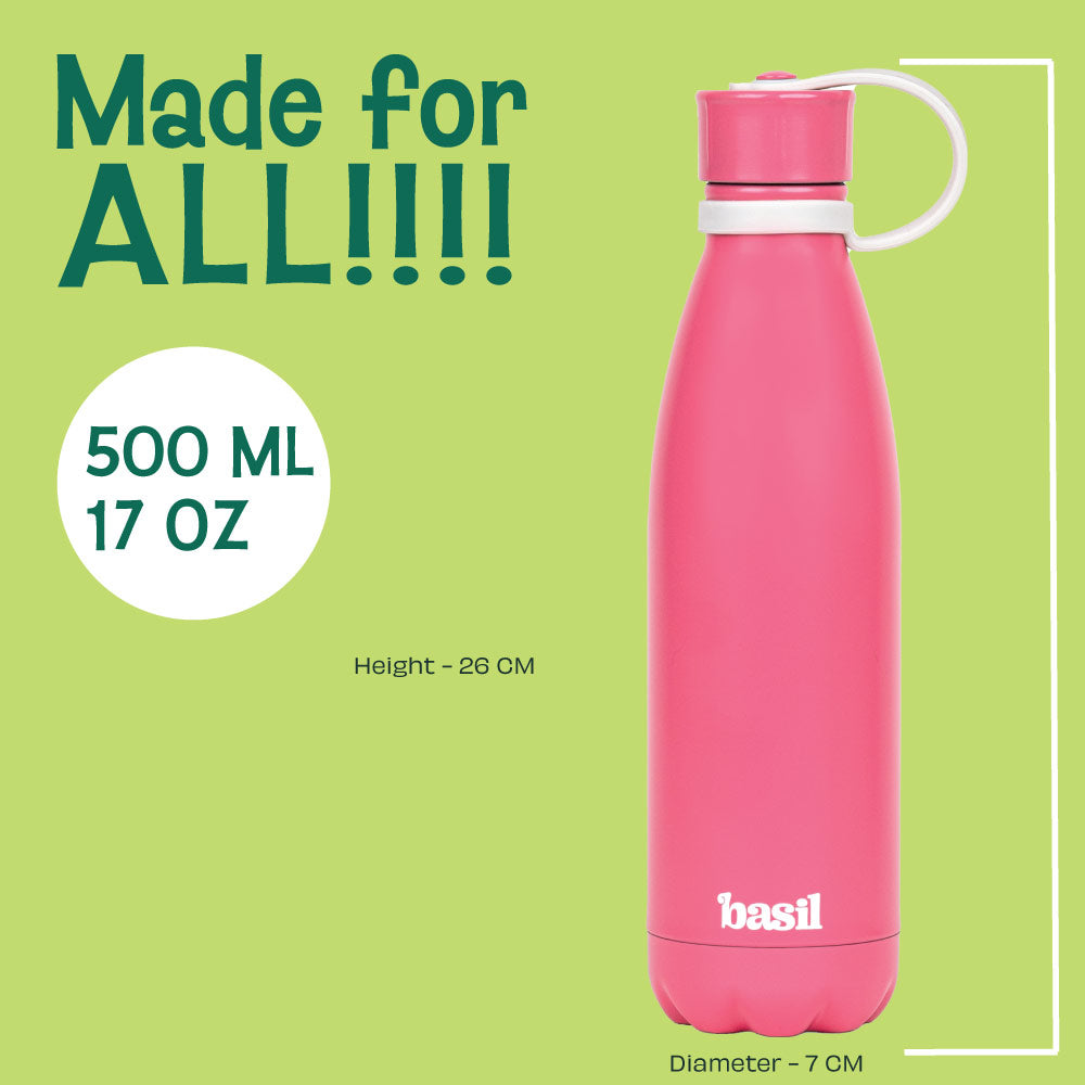 500 ml Insulated Stainless steel Bottle - Solid Pink