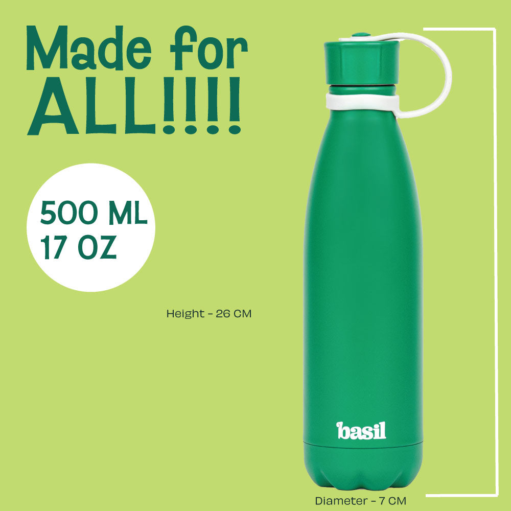 500 ml Insulated Stainless steel Bottle - Solid Green