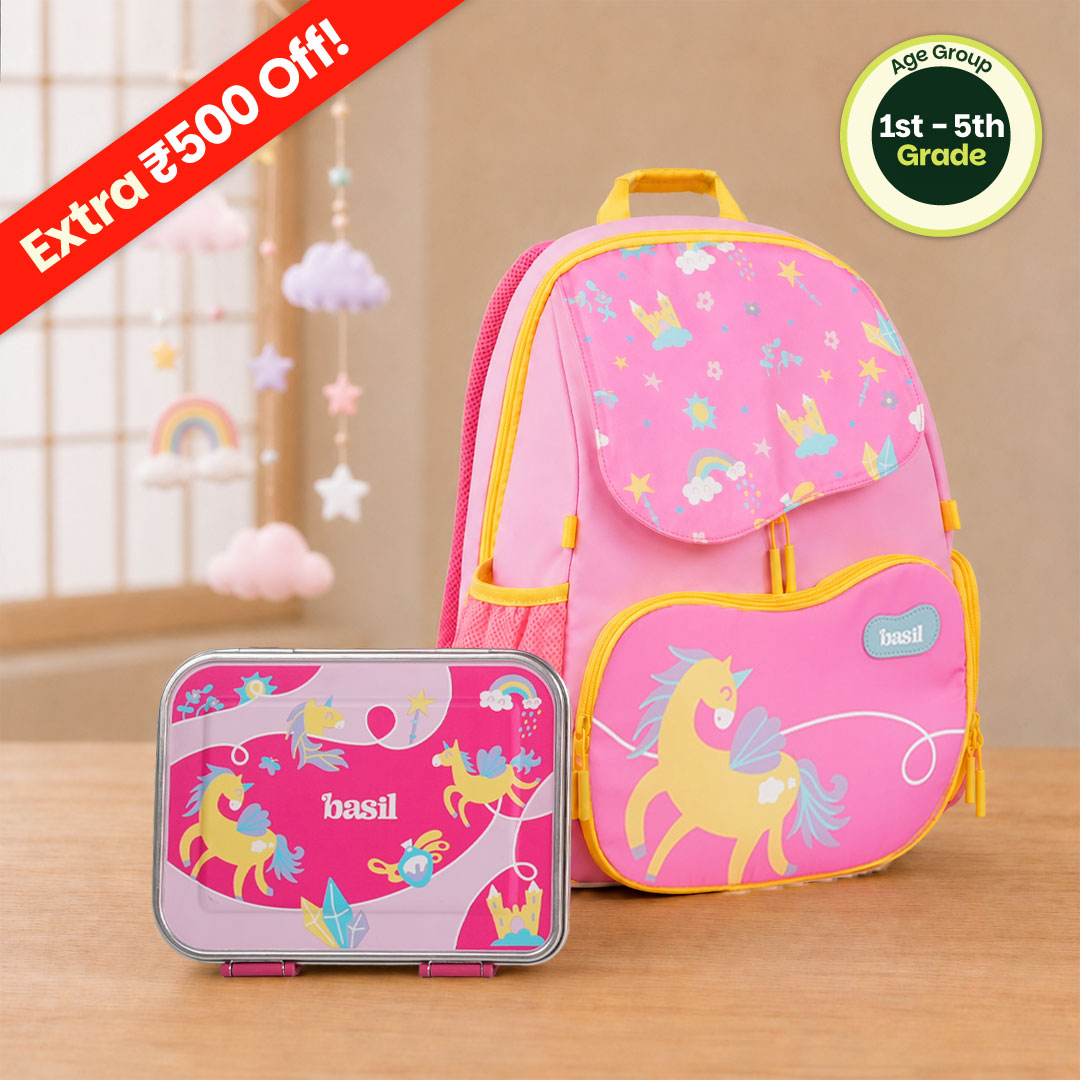 School Combo - Set of Bag & Lunchbox Pixie Dash