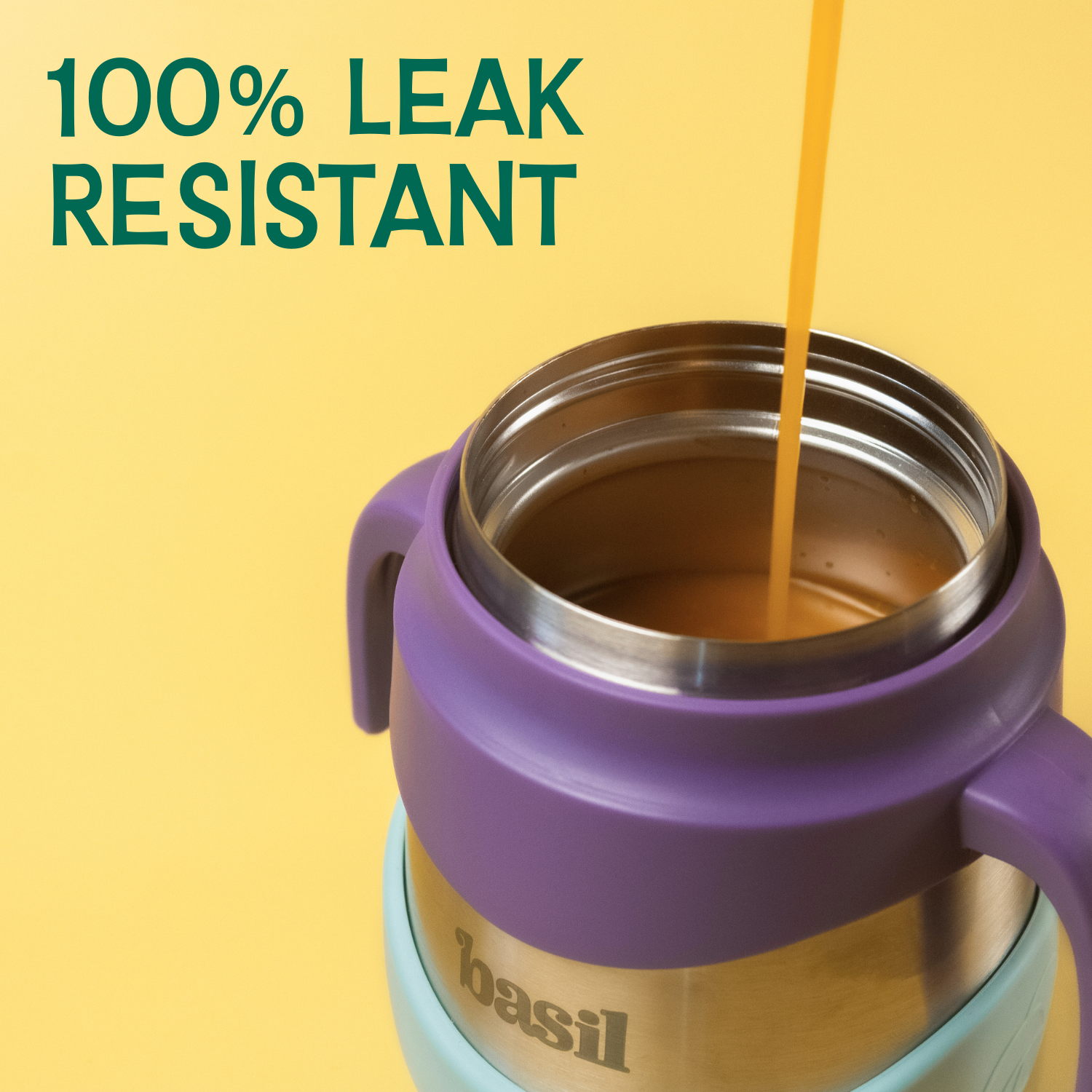 Insulated Jar with Carry handle & Spork - Blueberry