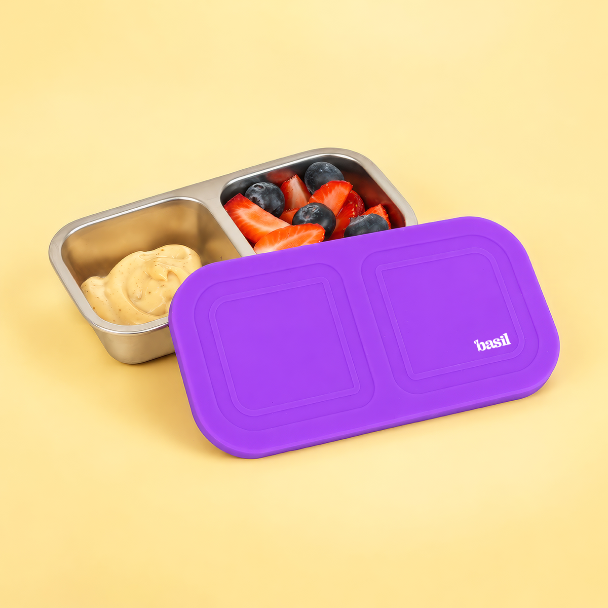 Snack Mate 2 Section Container - Classic Purple