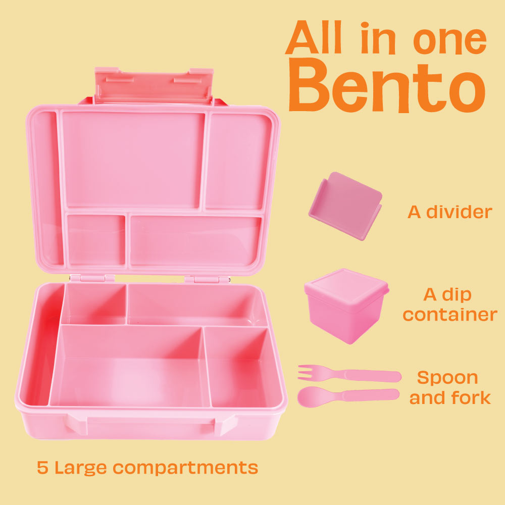 5 Compartment BPA Free Bento box - Pixie Dash